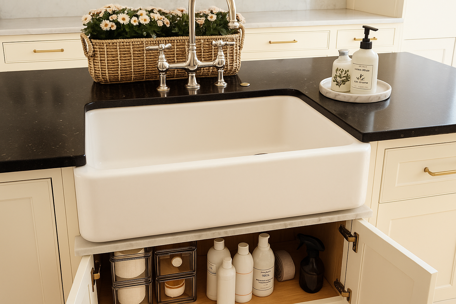 kitchen sink organization ideas